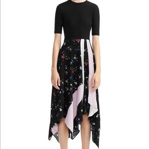 Maje Rillia Floral Patch Midi Dress